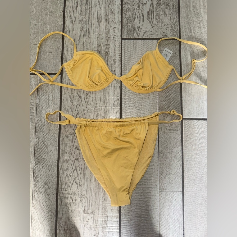 WeWoreWhat Mustard Bikini Set